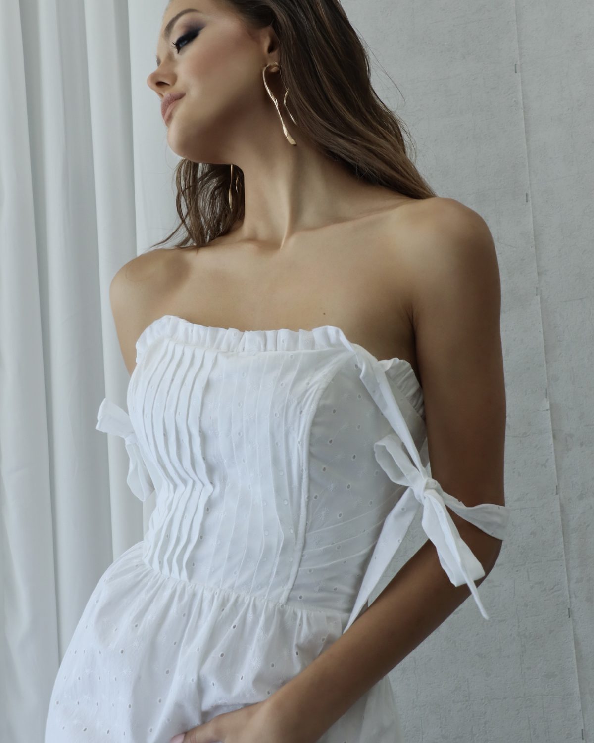 second img: РОКЛЯ WHITE COTTON EMBROIDERY I