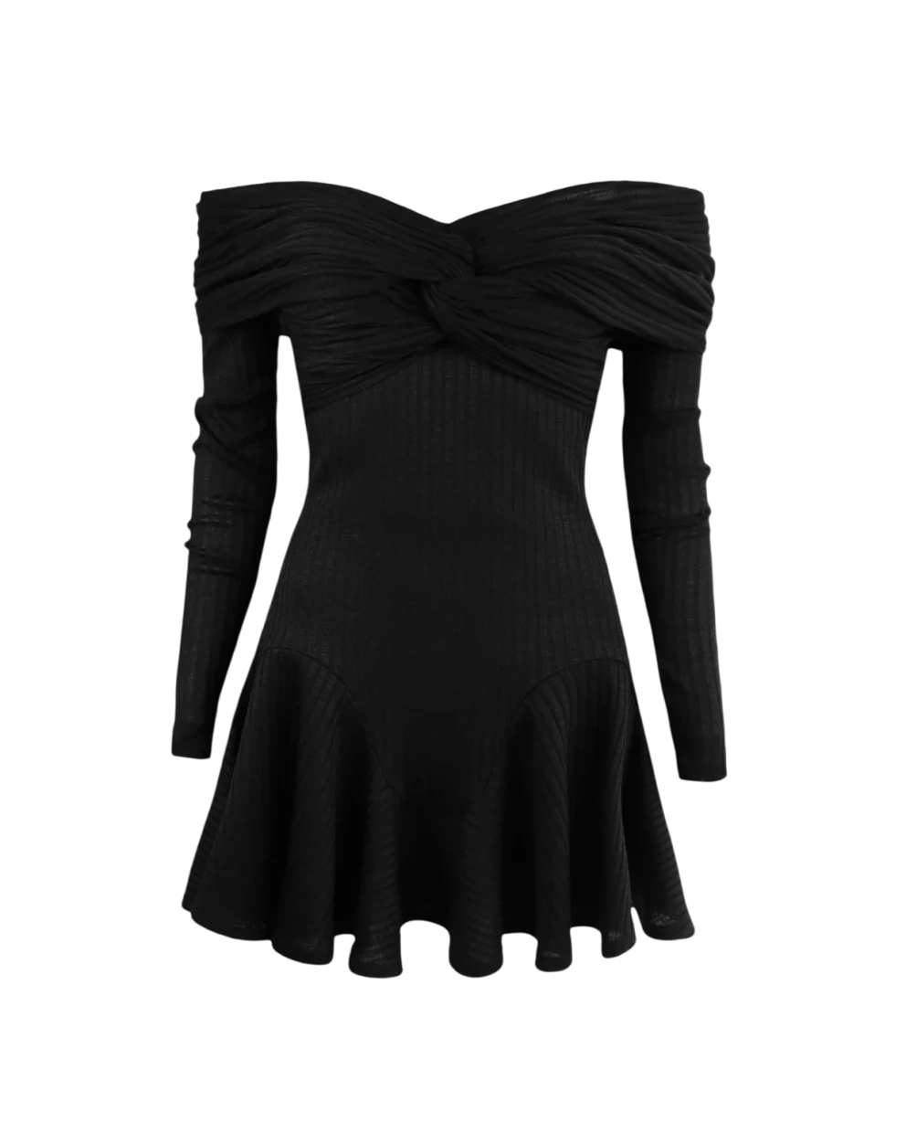 РОКЛЯ BLACK KNITTING SHORT - XS