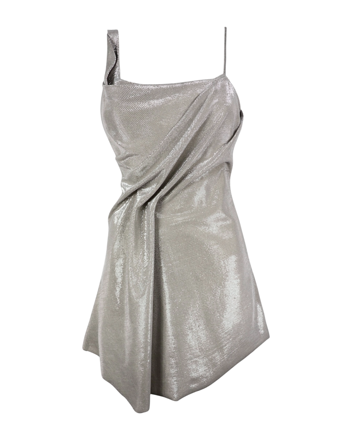 Rochie Argintie Metal Lichid