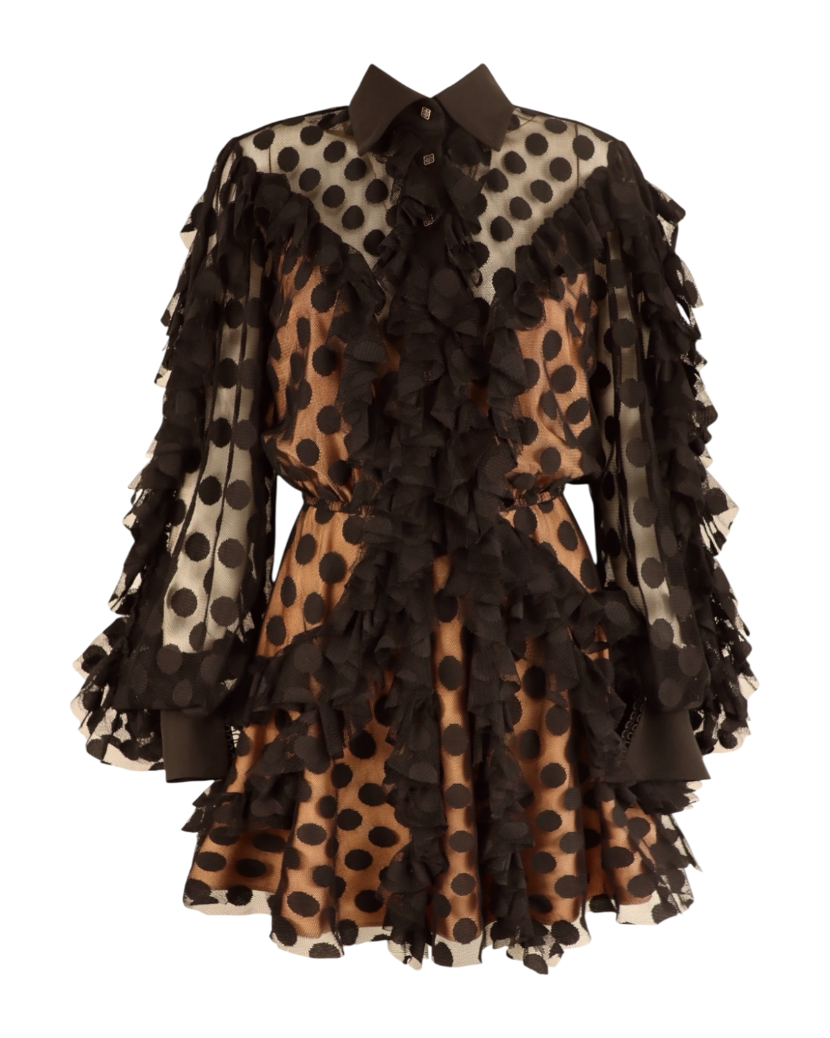 Polka Ruffle Mini Dress